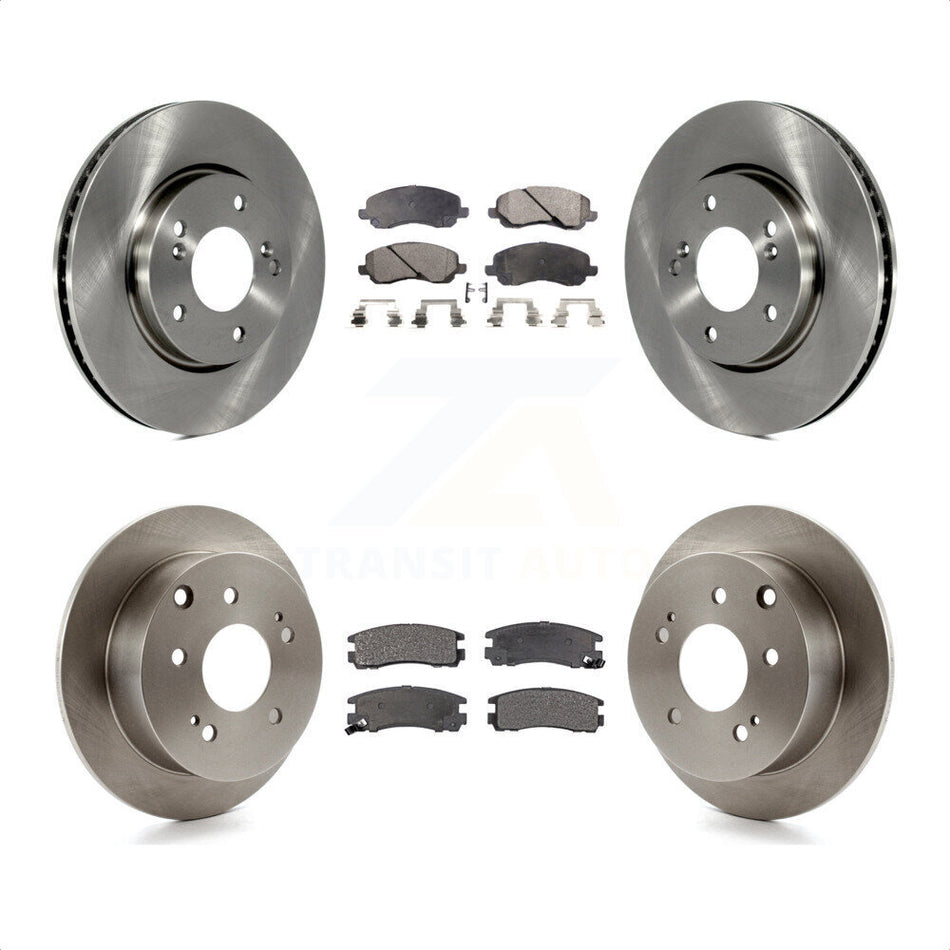 Front Rear Disc Brake Rotors And Semi-Metallic Pads Kit For Mitsubishi Galant K8F-103011 by Transit Auto