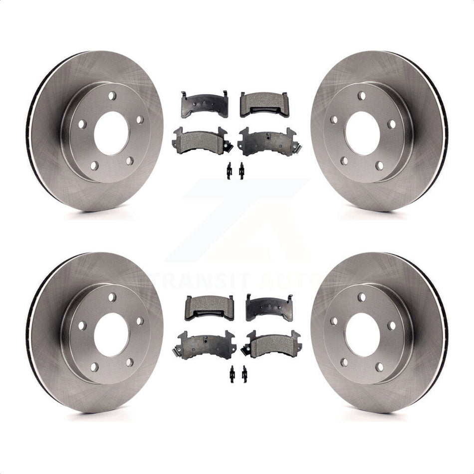 Front Rear Disc Brake Rotors And Semi-Metallic Pads Kit For Cadillac Eldorado Buick Riviera Seville Oldsmobile Toronado K8F-103012 by Transit Auto