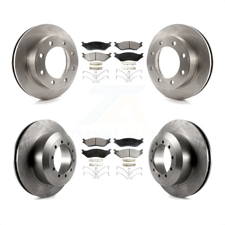 Front Rear Disc Brake Rotors And Semi-Metallic Pads Kit For Ford F-450 Super Duty F-550 K8F-103017 by Transit Auto