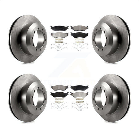 Front Rear Disc Brake Rotors And Semi-Metallic Pads Kit For Ford F59 F-53 Motorhome Chassis F-59 Commercial Stripped K8F-103019 by Transit Auto