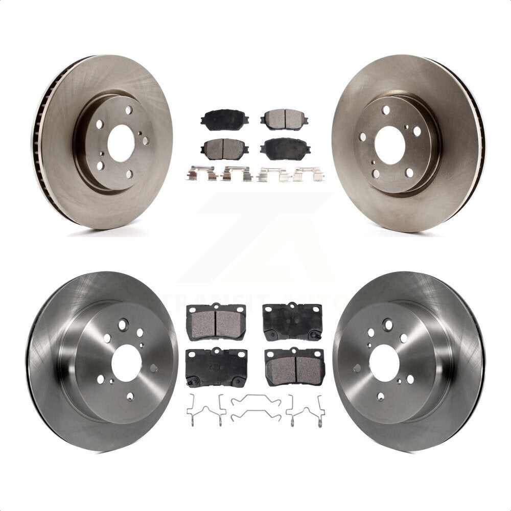 Front Rear Disc Brake Rotors And Semi-Metallic Pads Kit (6Pc) For Lexus IS250 GS300 K8F-103044 by Transit Auto