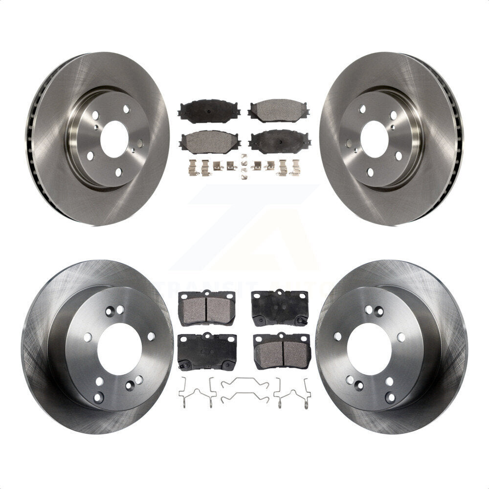 Front Rear Disc Brake Rotors And Semi-Metallic Pads Kit For Lexus IS250 K8F-103060 by Transit Auto