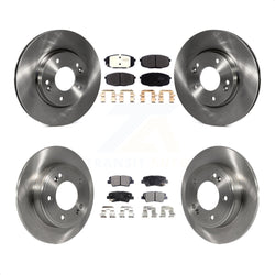 Front Rear Disc Brake Rotors And Semi-Metallic Pads Kit For 2014-2016 Kia Soul K8F-103083