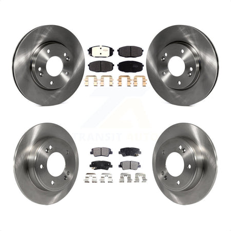 Front Rear Disc Brake Rotors And Semi-Metallic Pads Kit For 2014-2016 Kia Soul K8F-103083 by Transit Auto