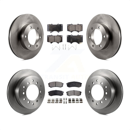 Front Rear Disc Brake Rotors And Semi-Metallic Pads Kit For Toyota Sequoia K8F-103091 by Transit Auto