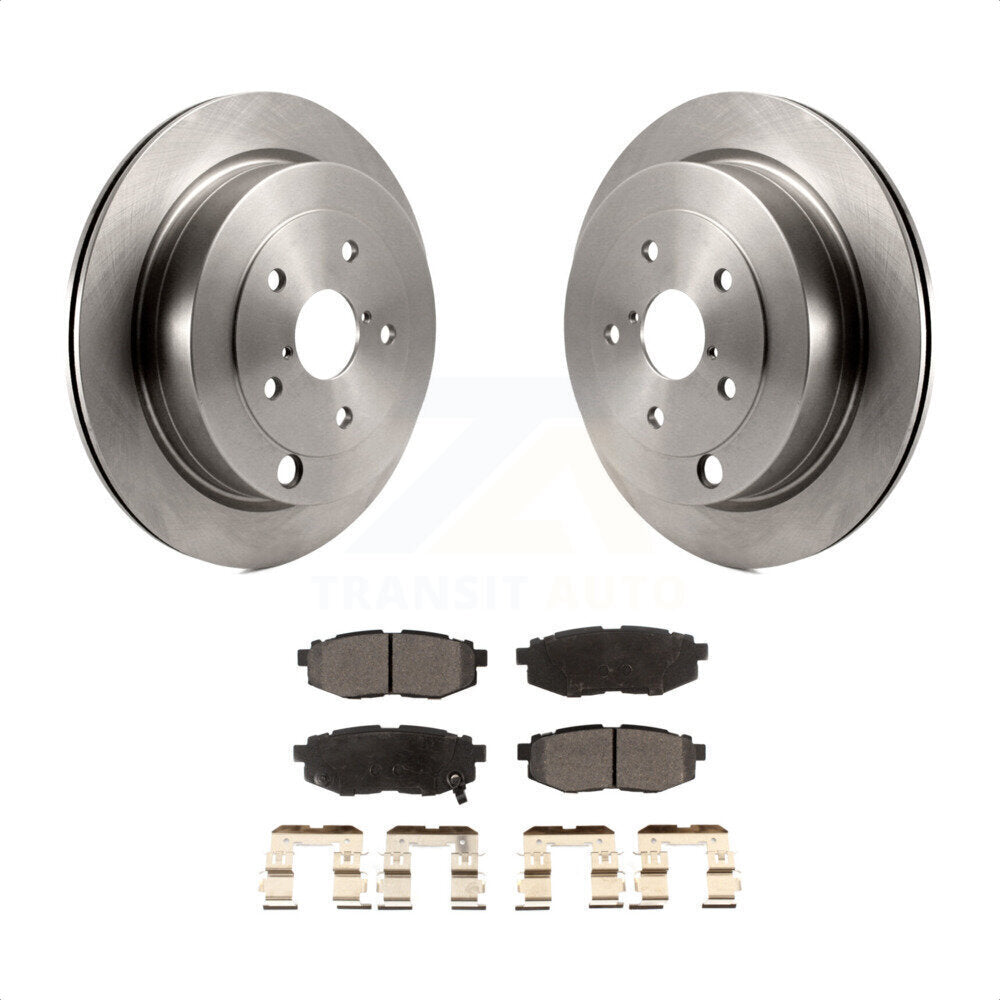 Rear Disc Brake Rotors And Semi-Metallic Pads Kit For Subaru Tribeca B9 K8F-103096 by Transit Auto