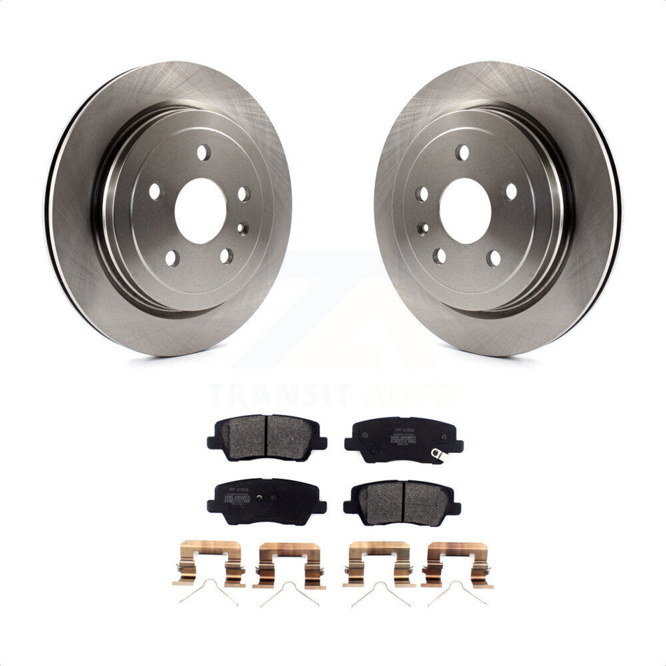 Rear Disc Brake Rotors And Semi-Metallic Pads Kit For Cadillac CTS K8F-103106 by Transit Auto