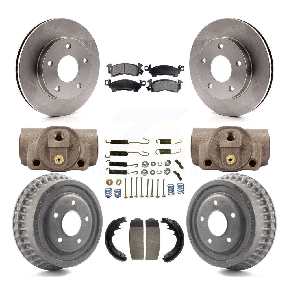 Front Rear Disc Brake Rotors Semi-Metallic Pads And Drum Kit (9Pc) For GMC Jimmy K8F-103114 by Transit Auto