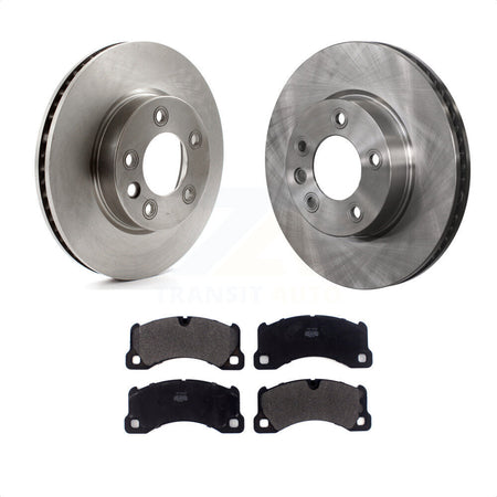 Front Disc Brake Rotors And Semi-Metallic Pads Kit For 2016-2017 Volkswagen Touareg K8F-103124 by Transit Auto