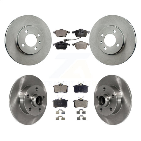 Front Rear Disc Brake Rotors And Semi-Metallic Pads Kit For 1996-1997 Volkswagen Jetta 2.8L With 256mm Diameter Rotor K8F-103126 by Transit Auto