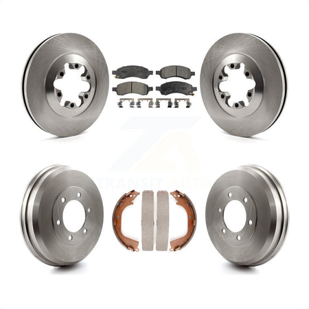 Front Rear Disc Brake Rotors Semi-Metallic Pads And Drum Kit For Chevrolet Colorado GMC Canyon K8F-103172 by Transit Auto