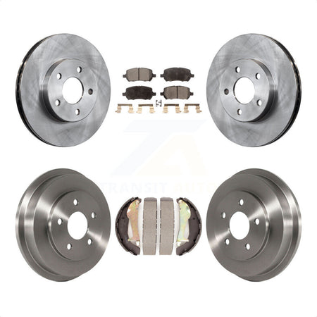 Front Rear Disc Brake Rotors Semi-Metallic Pads And Drum Kit For Chevrolet Cobalt Pontiac G5 K8F-103178 by Transit Auto