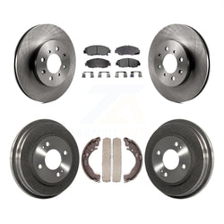 Front Rear Disc Brake Rotors Semi-Metallic Pads And Drum Kit For Honda Insight K8F-103181