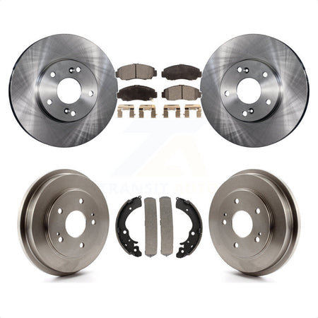 Front Rear Disc Brake Rotors Semi-Metallic Pads And Drum Kit For Honda Accord Civic K8F-103195 by Transit Auto