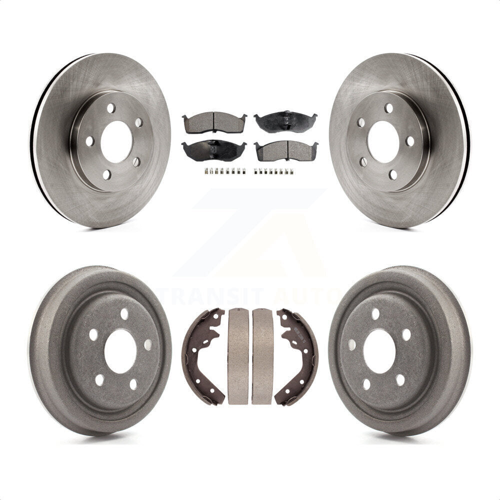 Front Rear Disc Brake Rotors Semi-Metallic Pads And Drum Kit For Neon Dodge Plymouth Chrysler SX 2.0 K8F-103241 by Transit Auto