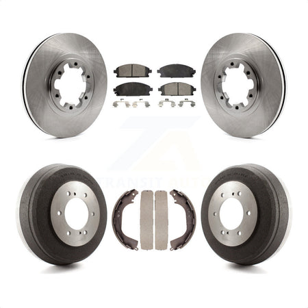 Front Rear Disc Brake Rotors Semi-Metallic Pads And Drum Kit For Nissan Pathfinder INFINITI QX4 K8F-103258 by Transit Auto