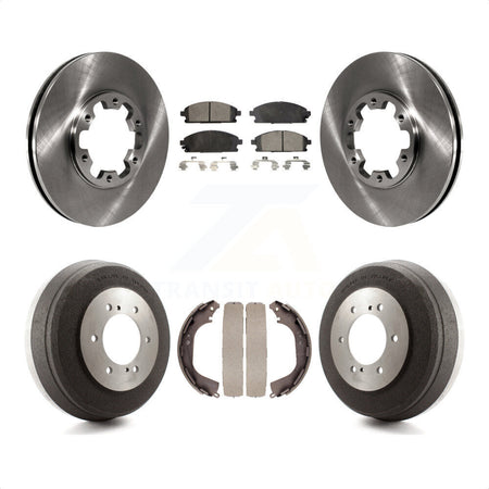 Front Rear Disc Brake Rotors Semi-Metallic Pads And Drum Kit For Nissan Pathfinder INFINITI QX4 K8F-103259 by Transit Auto