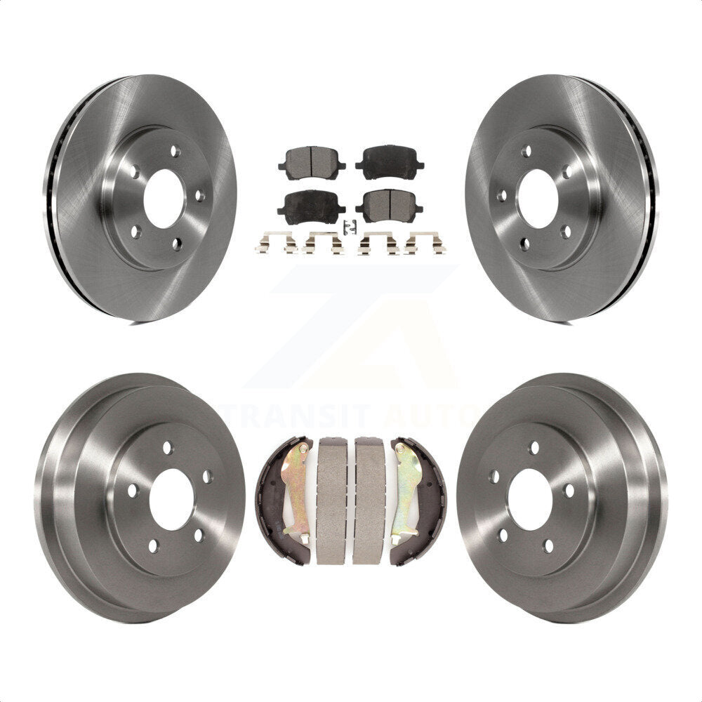 Front Rear Disc Brake Rotors Semi-Metallic Pads And Drum Kit For Chevrolet HHR K8F-103265 by Transit Auto