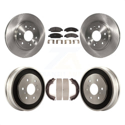 Front Rear Disc Brake Rotors Semi-Metallic Pads And Drum Kit For 2008-2008 Chevrolet Silverado 1500 GMC Sierra With Vehicles Using Hold Down Pins K8F-103278