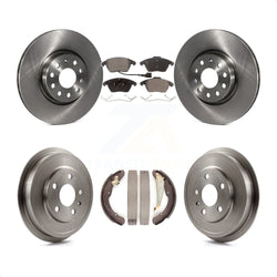 Front Rear Disc Brake Rotors Semi-Metallic Pads And Drum Kit For Volkswagen Jetta Beetle With 312mm Diameter Rotor K8F-103279