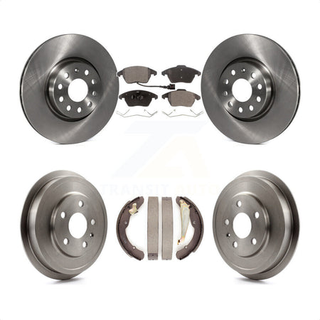 Front Rear Disc Brake Rotors Semi-Metallic Pads And Drum Kit For Volkswagen Jetta Beetle With 312mm Diameter Rotor K8F-103279 by Transit Auto