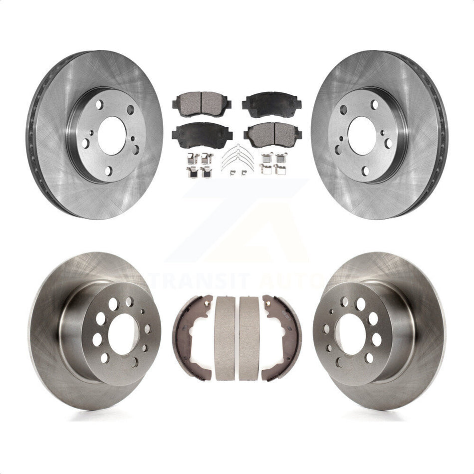 Front Rear Disc Brake Rotors Semi-Metallic Pads And Drum Kit For 1998-2003 Toyota Sienna K8F-103283 by Transit Auto