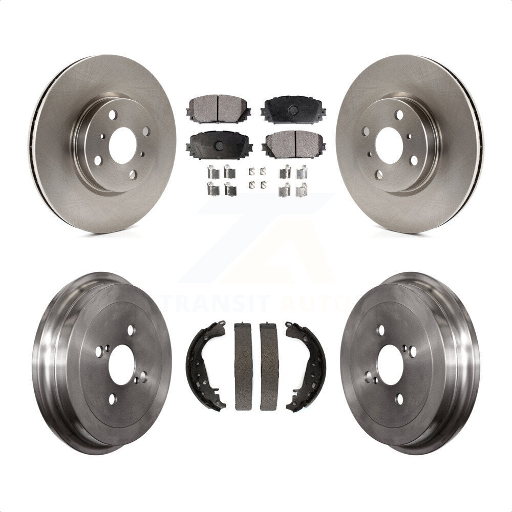 Front Rear Disc Brake Rotors Semi-Metallic Pads And Drum Kit For Toyota Yaris K8F-103284 by Transit Auto