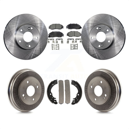 Front Rear Disc Brake Rotors Semi-Metallic Pads And Drum Kit For 1998-2002 Honda Accord 3.0L K8F-103286 by Transit Auto