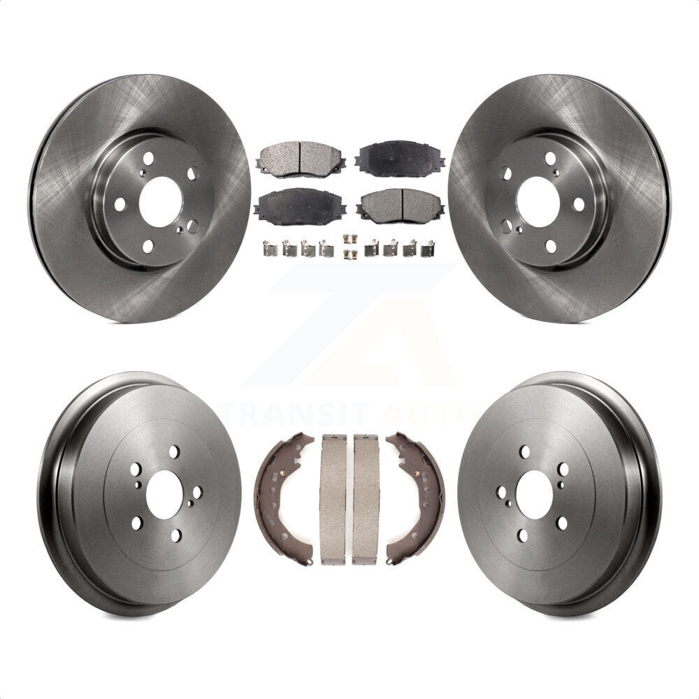 Front Rear Disc Brake Rotors Semi-Metallic Pads And Drum Kit For Toyota Corolla K8F-103304 by Transit Auto