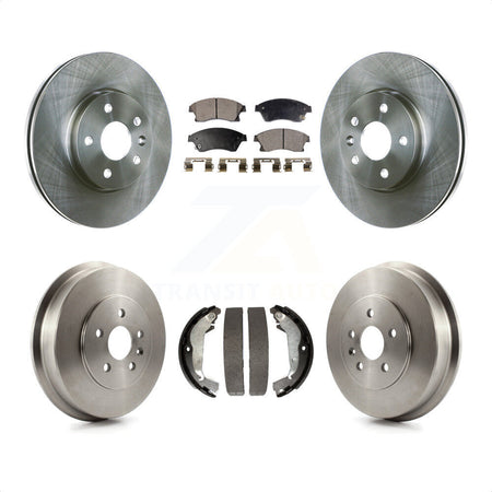 Front Rear Disc Brake Rotors Semi-Metallic Pads And Drum Kit For Chevrolet Cruze Limited K8F-103309 by Transit Auto