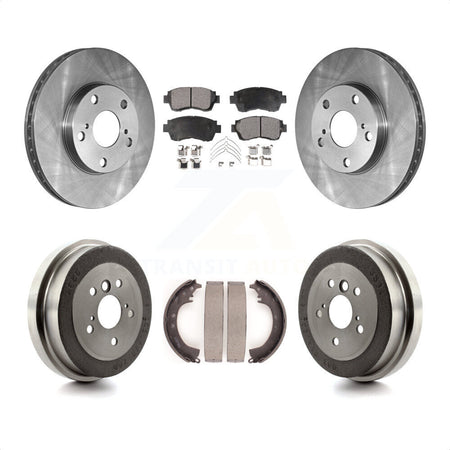 Front Rear Disc Brake Rotors Semi-Metallic Pads And Drum Kit For Toyota Camry K8F-103319 by Transit Auto