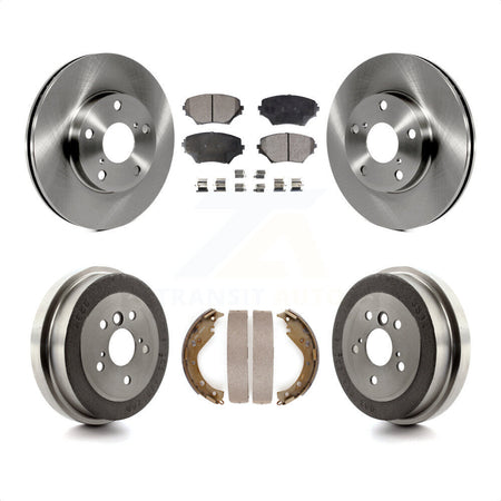 Front Rear Disc Brake Rotors Semi-Metallic Pads And Drum Kit For Toyota RAV4 K8F-103323 by Transit Auto