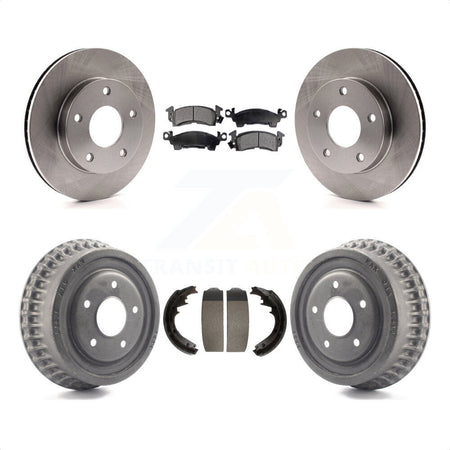 Front Rear Disc Brake Rotors Semi-Metallic Pads And Drum Kit For GMC Jimmy K8F-103349 by Transit Auto