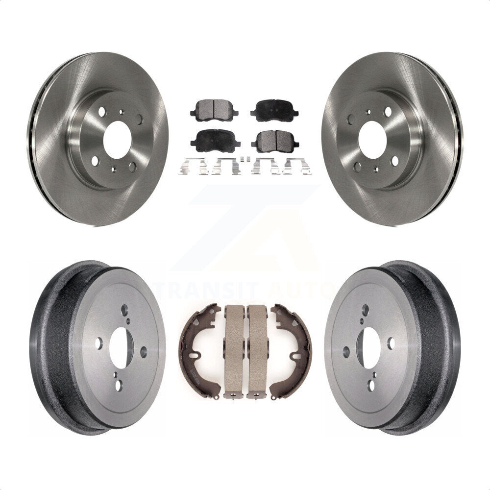 Front Rear Disc Brake Rotors Semi-Metallic Pads And Drum Kit For Toyota Corolla K8F-103352 by Transit Auto