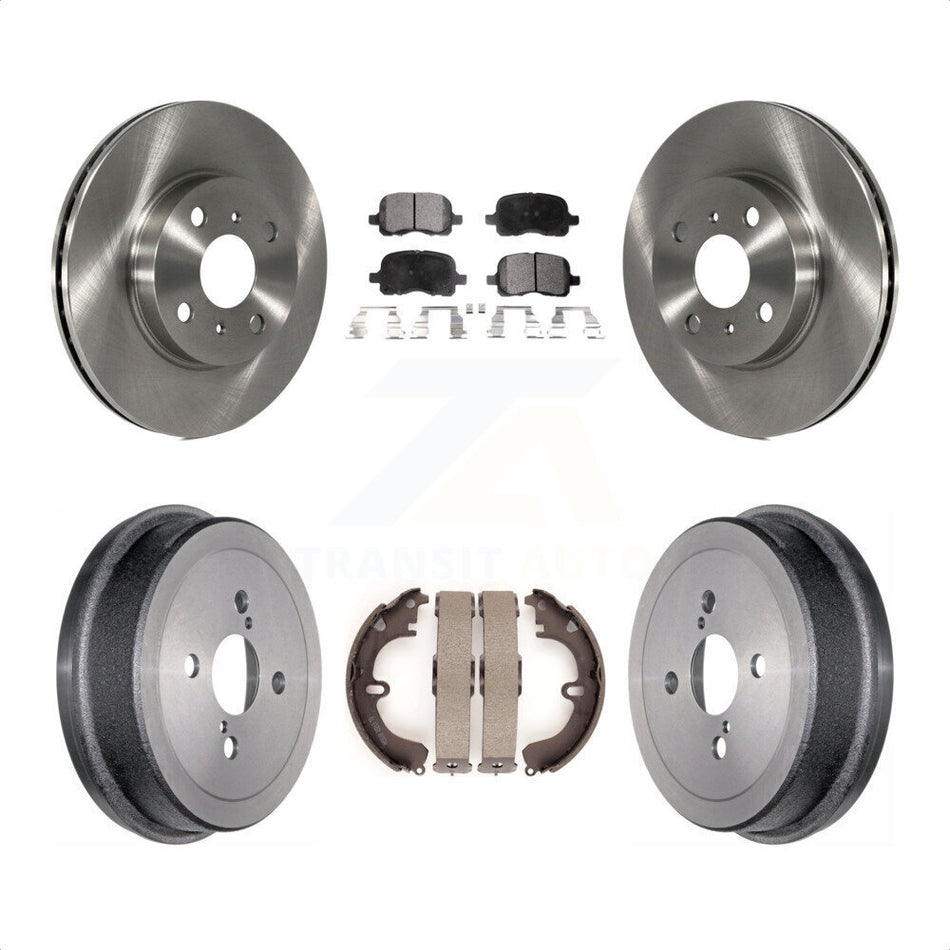 Front Rear Disc Brake Rotors Semi-Metallic Pads And Drum Kit For Toyota Corolla K8F-103352 by Transit Auto