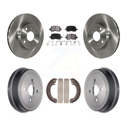 Front Rear Disc Brake Rotors Semi-Metallic Pads And Drum Kit For 2002 Toyota Corolla From 04 02 K8F-103353