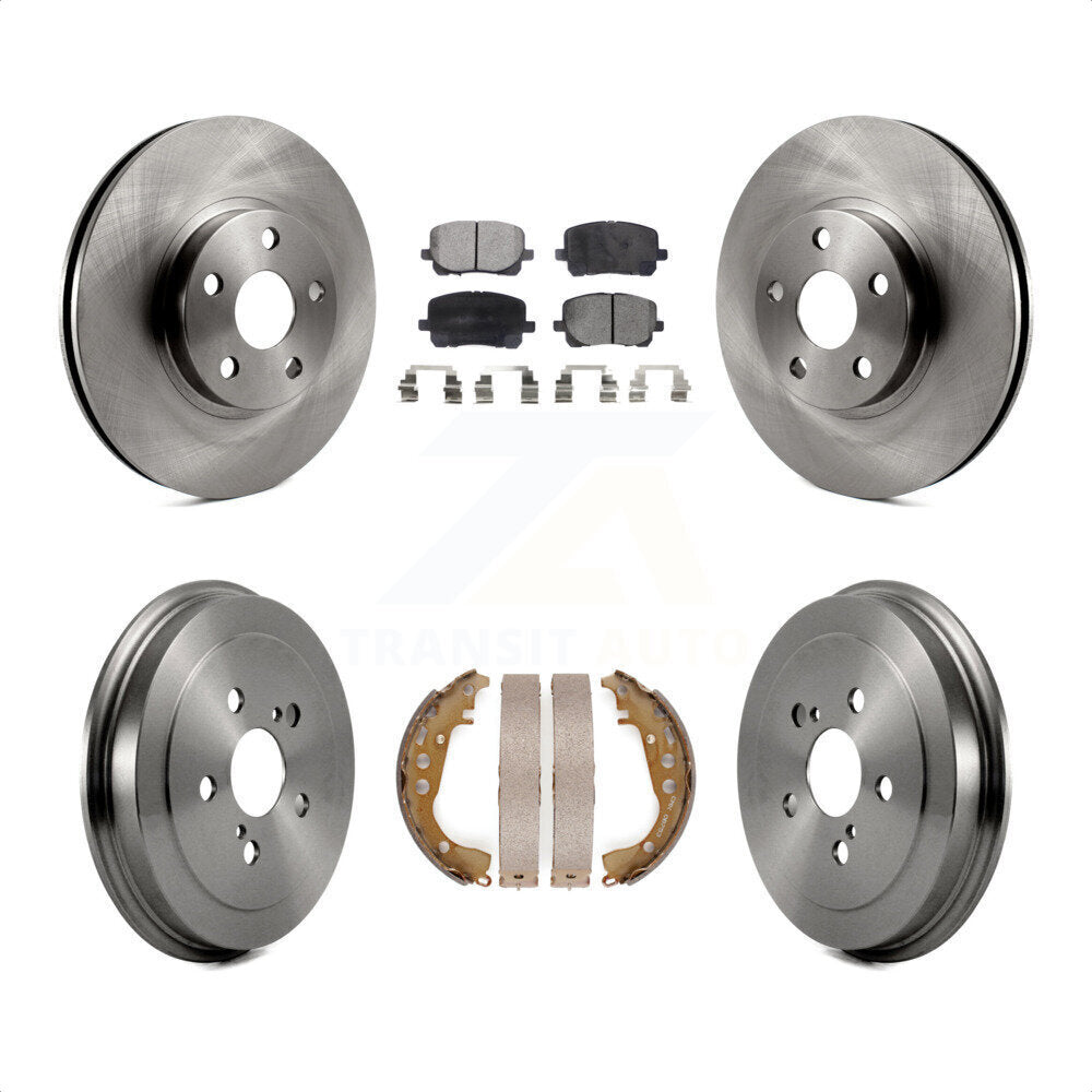 Front Rear Disc Brake Rotors Semi-Metallic Pads And Drum Kit For Toyota Corolla K8F-103370 by Transit Auto