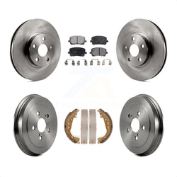 Front Rear Disc Brake Rotors Semi-Metallic Pads And Drum Kit For Toyota Corolla K8F-103370
