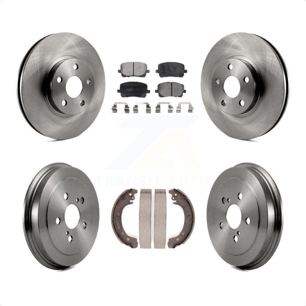 Front Rear Disc Brake Rotors Semi-Metallic Pads And Drum Kit For Toyota Corolla K8F-103371 by Transit Auto