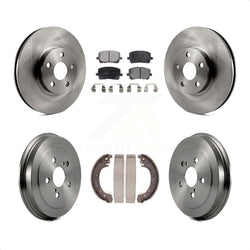Front Rear Disc Brake Rotors Semi-Metallic Pads And Drum Kit For Toyota Corolla K8F-103371