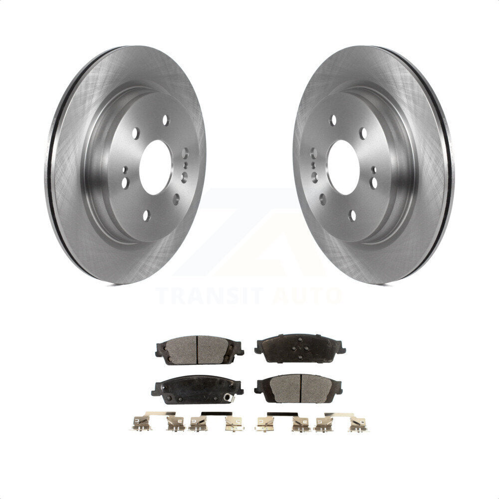 Rear Disc Brake Rotors And Semi-Metallic Pads Kit For 2019-2019 Chevrolet Silverado 1500 LD GMC Sierra Limited With Electric Parking K8F-103426 by Transit Auto