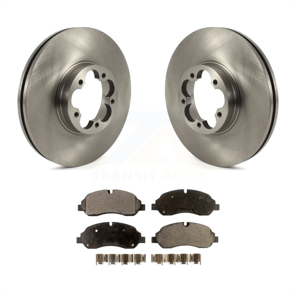 Front Disc Brake Rotors And Semi-Metallic Pads Kit For Ford Transit-350 HD K8F-103451 by Transit Auto