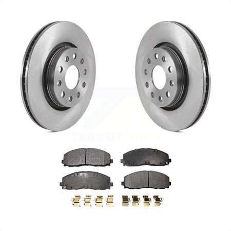 Front Disc Brake Rotors And Semi-Metallic Pads Kit For Jeep Wrangler Gladiator K8F-103454 by Transit Auto