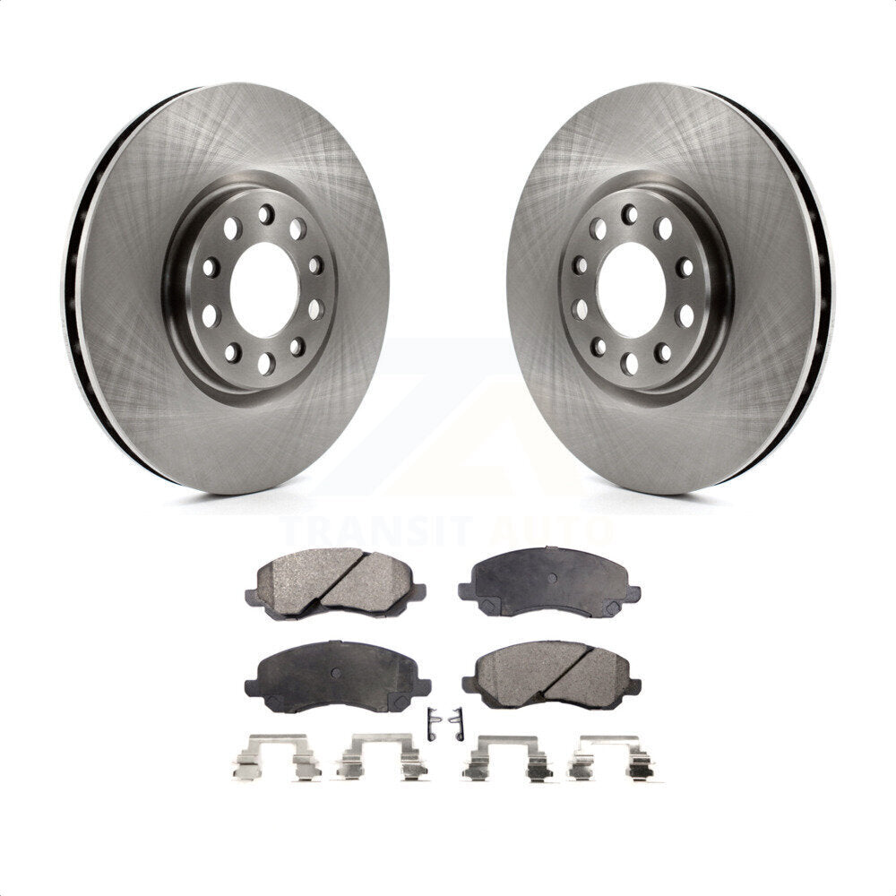 Front Disc Brake Rotors And Semi-Metallic Pads Kit For 2017 Jeep Compass With 305mm Diameter Rotor K8F-103456 by Transit Auto