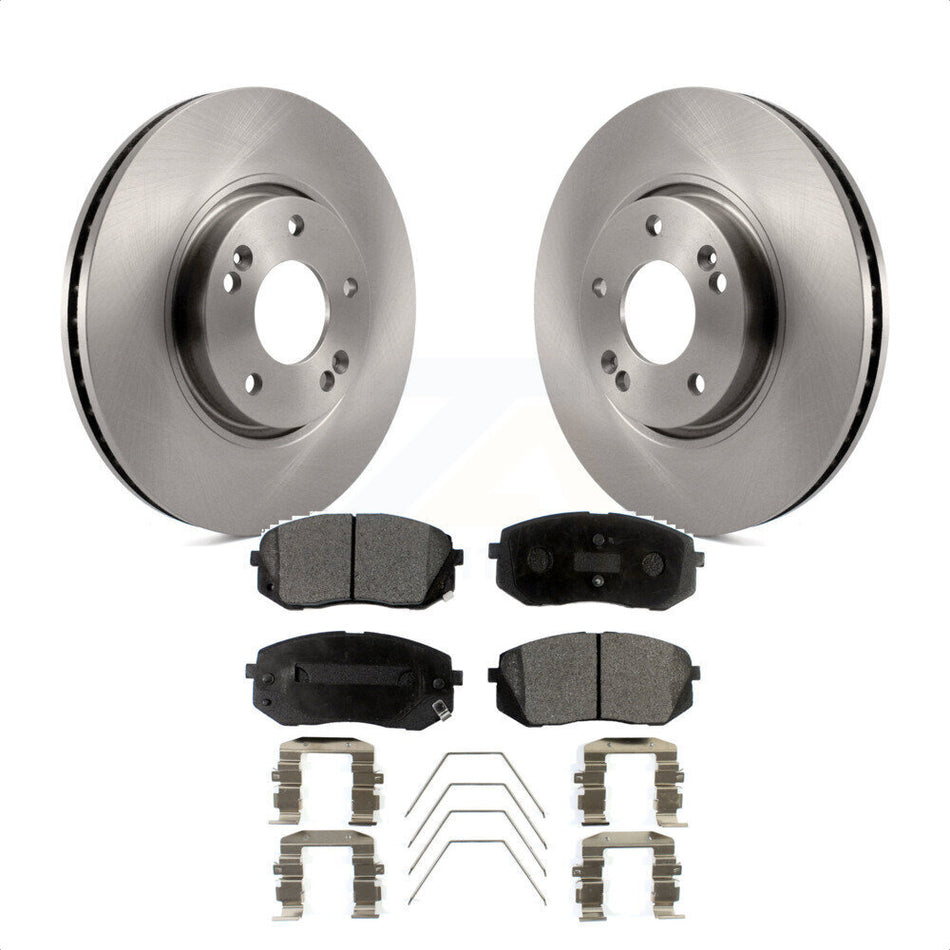 Front Disc Brake Rotors And Semi-Metallic Pads Kit For 2017-2019 Kia Soul EV K8F-103458 by Transit Auto