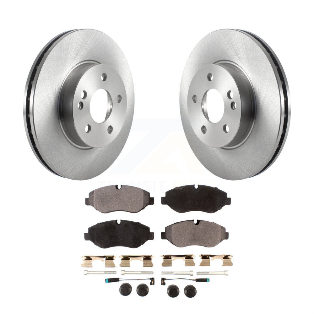 Front Disc Brake Rotors And Semi-Metallic Pads Kit For 2016-2020 Mercedes-Benz Metris K8F-103463 by Transit Auto