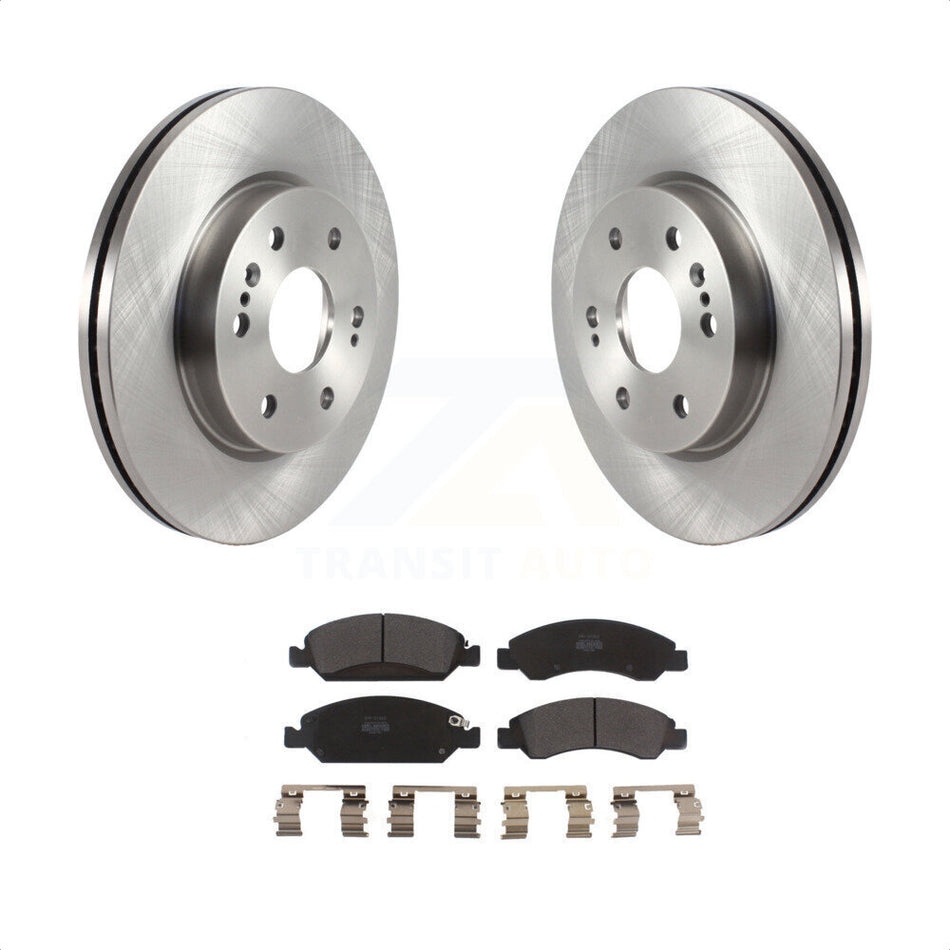 Front Disc Brake Rotors And Semi-Metallic Pads Kit For 2019 Chevrolet Silverado 1500 LD With 4 Piston Caliper K8F-103464 by Transit Auto