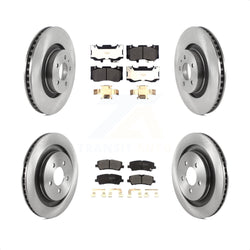 Front Rear Disc Brake Rotors And Semi-Metallic Pads Kit For Ford Mustang K8F-103468