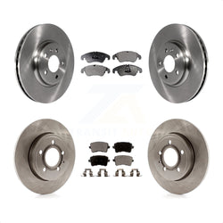 Front Rear Disc Brake Rotors And Semi-Metallic Pads Kit For 2009 Audi A4 Quattro Sedan Wagon With 288mm Diameter Rotor K8F-103473