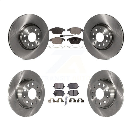 Front Rear Disc Brake Rotors And Semi-Metallic Pads Kit For 2011 Volkswagen GTI K8F-103481 by Transit Auto